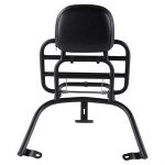 Rack, Prima Rear Black w/Backrest for Vespa LX (2-Valve)
