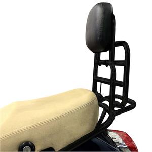 Rack, Prima Rear Black w/Backrest for Vespa LX (2-Valve) - Image 3