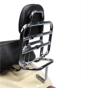 Rack, Prima Rear Chrome w/Backrest for Genuine Buddy Kick - Image 2