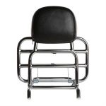 Rack, Prima Rear Chrome w/Backrest for Royal Alloy GT150, GP300S
