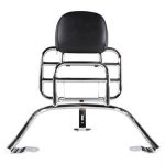 Rack, Prima Rear Chrome w/Backrest for Vespa GTS