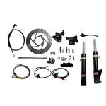 Front End Disc Conversion Kit, NCY Black for 50cc Honda Ruckus, Metropolitan
