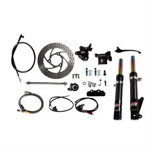 Front End Disc Conversion Kit, NCY Carbon Fiber for 50cc Honda Ruckus, Metropolitan