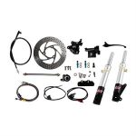 Front End Disc Conversion Kit, NCY Silver for 50cc Honda Ruckus, Metropolitan