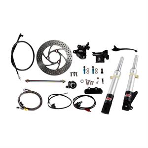 Front End Disc Conversion Kit, NCY Silver for 50cc Honda Ruckus, Metropolitan