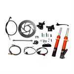 Front End Disc Conversion Kit, NCY Orange for 50cc Honda Ruckus, Metropolitan