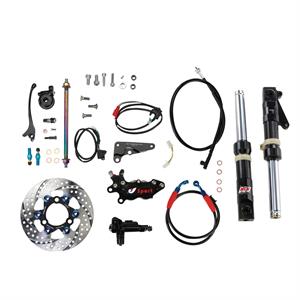 Front End Disc Conversion Kit, NCY Slammed w/Shocks for 50cc Honda Ruckus