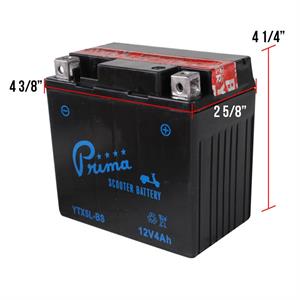 Battery, Prima YTX5L-BS for Scooters, ATVs - Image 3