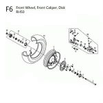F06 - Front Wheel for 50cc 2-Stroke Genuine RH