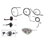 F02 - Switches, Cables, Lock for 50cc - 150cc Scootstar Racestar