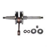 Crankshaft w/Bearings for 50cc 2-Stroke Piaggio, Vespa Scooters