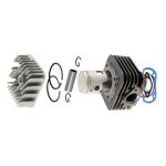 Cylinder Kit w/Head, RMS 47mm Big Bore 70cc for 50cc 2-Stroke Piaggio, Vespa Scooters