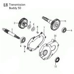 E08 - Gear Drive for 50cc 2-Stroke Genuine Buddy