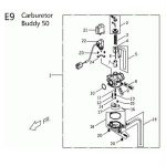E09 - Carburetor for 50cc 2-Stroke Genuine Buddy