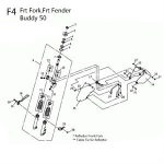F04 - Front Fork for 50cc 2-Stroke Genuine Buddy