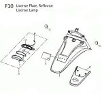 F10 - License Plate for 50cc - 170i Genuine Buddy