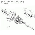F05 - Front Wheel for 125cc - 170i Genuine Buddy