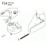 F14 - Oil Tank for 50cc 2-Stroke Genuine RH
