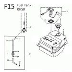 F15 - Fuel Tank for 50cc 2-Stroke Genuine RH