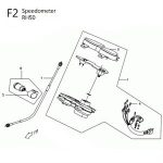 F02 - Speedometer for 50cc 2-Stroke Genuine RH