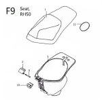 F09 - Seat for 50cc 2-Stroke Genuine RH