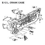 E12 - Left Crankcase for 50cc Lance Scooters