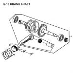 E13 - Crankshaft for 50cc Lance Scooters