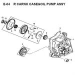 E04 - Rt Crankcase, Oil Pump for 50cc Lance Scooters