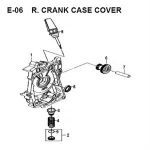 E06 - Right Crankcase Cover for 50cc Lance Scooters