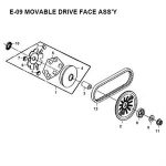 E09 - Movable Drive Face for 50cc Lance Scooters