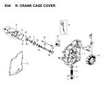 E04 - Right Crankcase Cover for SYM HD200