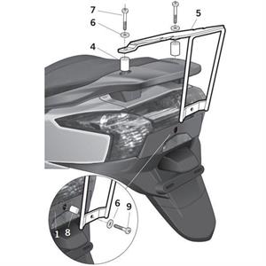 Rack, Shad Rear for Kymco Downtown 200i/300i - Image 2