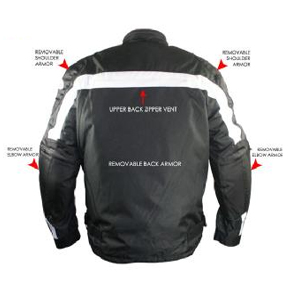 Jacket, Men's Waterproof Tri-Tex Fabric Motorcycle Jacket with Level-3 Advanced Armor - Image 4